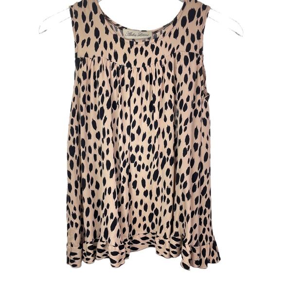 Alisha Levine Open Back Leopard Print Top Sz S - Picture 1 of 8
